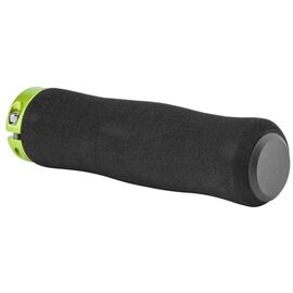 Грипсы велосипедные Stels XH-GN01BL, 130, С lock-on, чёрные зеленые кольца, LU089192, изображение  - НаВелосипеде.рф