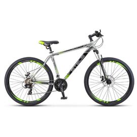 Горный велосипед Stels Navigator 700 MD V020 27,5" 2019, Вариант УТ-00198089: Рама: 17.5 (Рост: 156-170см), Цвет: черный/зеленый, изображение  - НаВелосипеде.рф