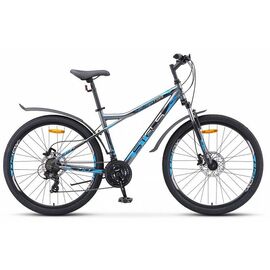 Горный велосипед Stels Navigator 710 D V010 27.5" 2020, Вариант УТ-00199986: Рама: 16 (Рост: 150-165см), Цвет: Серый/Чёрный/Серебристый , изображение  - НаВелосипеде.рф