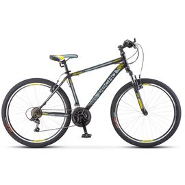 Горный велосипед Десна 2610 V V010 26" 2018, Вариант УТ-00199991: Рама: 16" (Рост: 150-165 см), Цвет: черный/серый, изображение  - НаВелосипеде.рф