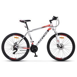 Горный велосипед Десна 2710 MD V020 27,5", Вариант УТ-00199996: Рама: 17,5 (Рост: 156-170см), Цвет: Серый-металлик/красный , изображение  - НаВелосипеде.рф