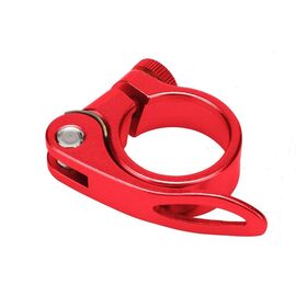 Хомут подседельный Stels BLF-Z1, 34,9 мм, с эксцентриком, красный, LU073608, изображение  - НаВелосипеде.рф