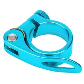 Хомут подседельный Stels BLF-Z1, 34,9 мм, с эксцентриком, синий, LU073609, изображение  - НаВелосипеде.рф