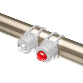 Велофонари габаритные Jing Yi JY-320F+JY-320T, 1 LED, белый, LU081221, изображение  - НаВелосипеде.рф