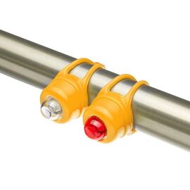 Велофонари габаритные Jing Yi JY-320F+JY-320T, 1 LED, желтый, LU081223, изображение  - НаВелосипеде.рф