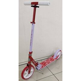 Самокат VINCA SPORT, для взрослых, складной, PU колеса 200мм, красный, VSP 10 Magic flowers, изображение  - НаВелосипеде.рф
