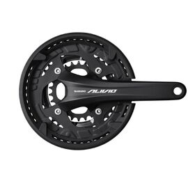 Система велосипедная SHIMANO Alivio T4060, 3x9 speed, 175мм, Octalink, без каретки, с защитой, черный, EFCT4060EX866CL, изображение  - НаВелосипеде.рф