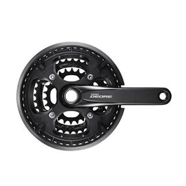 Система велосипедная SHIMANO Deore, T6010, 3x10 speed, 175мм, без каретки, черный, с защитой, EFCT6010EX866CL, изображение  - НаВелосипеде.рф