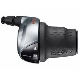 Шифтер велосипедный SHIMANO Nexus C6000-8, правый, 8 скоростей, трос 2330мм+оплетка, серебристый, ESLC60008S210LA3, изображение  - НаВелосипеде.рф