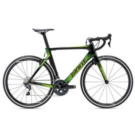Шоссейный велосипед Giant Propel Advanced 1 28" 2018, Вариант УТ-00183549: Рама: L (Рост: 183-190см), Цвет: карбон/зеленый, изображение  - НаВелосипеде.рф