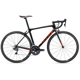 Шоссейный велосипед Giant TCR Advanced Pro 1 28" 2018, Вариант УТ-00183550: Рама: L (Рост: 183-188 см), Цвет: карбон/ярко-красный/угольный, изображение  - НаВелосипеде.рф