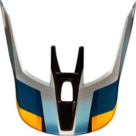 Козырек к шлему Fox V3 Motif Helmet Visor, пластик, Blue/Silver, 22970-141-L/XL, Вариант УТ-00109778: Размер: L/XL , изображение  - НаВелосипеде.рф