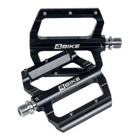 Педали велосипедные 4BIKE K315, материал CNC алюминий, размер платформы 116х98х16 мм, черный, ARV-K315BLK, изображение  - НаВелосипеде.рф