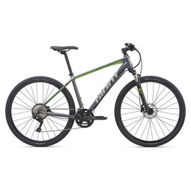 Городской велосипед Giant Roam 1 Disc 700С 2020, Вариант УТ-00202778: Рама: L (Рост: 180-190 см), Цвет: угольный/зеленый, изображение  - НаВелосипеде.рф