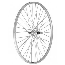 Колесо велосипедное REMERX, 26”, заднее, обод одинарный, 36 Н, алюминий, под трещотку, серебристый, RWR26s36, изображение  - НаВелосипеде.рф