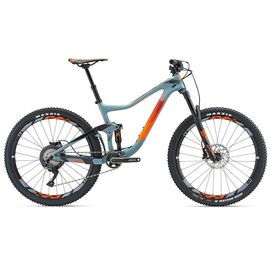 Двухподвесный велосипед Giant Trance Advanced 2 27,5" 2018, Вариант УТ-00183547: Рама: L (Рост: 178-188 см), Цвет: матовый серый/ярко-оранжевый, изображение  - НаВелосипеде.рф