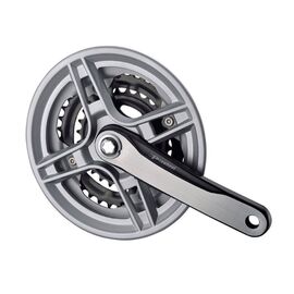 Система шатунов велосипедная PROWHEEL, для MTB Trekking,  для 8/7-скоростей, 175 мм, серебристый, TY-CN03, изображение  - НаВелосипеде.рф