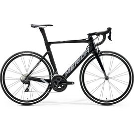 Шоссейный велосипед Merida Reacto 4000 28" 2020, Вариант УТ-00190831: Рама: L (56cm) (Рост: 178-187 см), Цвет: GlossyBlack/MattBlack/DarkSilver, изображение  - НаВелосипеде.рф