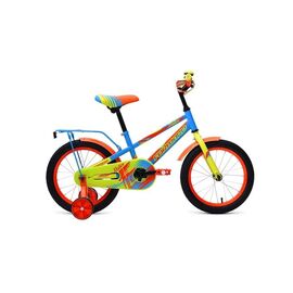 Детский велосипед FORWARD METEOR 16" 2019, Вариант УТ-00203312: Рост: 100-118 см, Цвет: бирюзовый/красный матовый, изображение  - НаВелосипеде.рф