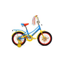 Детский велосипед FORWARD AZURE 16" 2019, Вариант УТ-00203270: Рост: 100-118 см, Цвет: голубой/желтый, изображение  - НаВелосипеде.рф