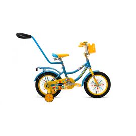 Детский велосипед FORWARD FUNKY 14" 2019, Вариант УТ-00203245: Возраст: 2-4 года (Рост: 85-105см), Цвет: бирюзовый/желтый матовый, изображение  - НаВелосипеде.рф