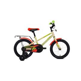 Детский велосипед FORWARD METEOR 14" 2020, Вариант УТ-00203253: Возраст: 3-5 лет (Рост: 90-110см), Цвет: серо-голубой/желтый, изображение  - НаВелосипеде.рф