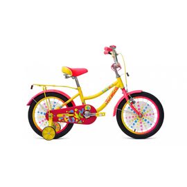 Детский велосипед FORWARD FUNKY 16" 2019, Вариант УТ-00203305: Рост: 100-118 см, Цвет: желтый/фиолетовый, изображение  - НаВелосипеде.рф