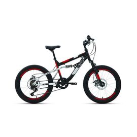 Детский велосипед ALTAIR MTB FS disc 20" 2020, Вариант УТ-00203398: Рама: 14" (Рост: 115-135 см), Цвет: бежевый/черный, изображение  - НаВелосипеде.рф