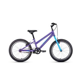 Детский велосипед ALTAIR MTB HT low 20" 2020, Вариант УТ-00203408: Рама: 10,5" (Рост: 115-130 см), Цвет: фиолетовый/голубой, изображение  - НаВелосипеде.рф