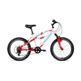 Детский велосипед FORWARD BENFICA 20" 2018, Вариант УТ-00203412: Рама: 14" (Рост: 115-135 см), Цвет: белый/красный, изображение  - НаВелосипеде.рф