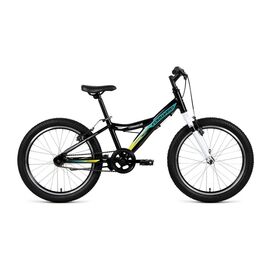 Детский велосипед FORWARD COMANCHE 1.0 20" 2019, Вариант УТ-00203414: Рама: 10,5" (Рост: 115-130 см), Цвет: черный/зеленый, изображение  - НаВелосипеде.рф