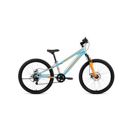 Подростковый велосипед FORWARD RISE 2.0 disc 24" 2020, Вариант УТ-00203456: Рама: 11" (Рост: 135-150 см), Цвет: синий/белый, изображение  - НаВелосипеде.рф