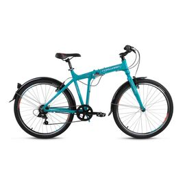 Складной велосипед FORWARD TRACER 1.0 26" 2018, Вариант УТ-00203509: Рама: 17" (Рост: 156-170см), Цвет: бирюзовый матовый, изображение  - НаВелосипеде.рф