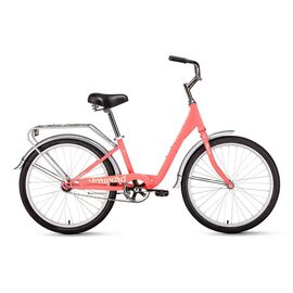 Подростковый велосипед FORWARD GRACE 24" 2020, Вариант УТ-00203466: Рама: 13" (Рост: 130 - 145 см), Цвет: коралловый/бежевый, изображение  - НаВелосипеде.рф