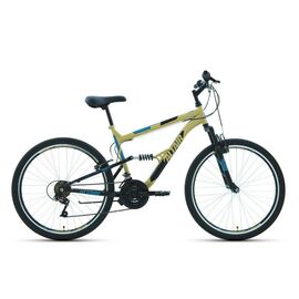 Двухподвесный велосипед ALTAIR MTB FS 1.0 26" 2020, Вариант УТ-00203473: Рама: 16" (Рост: 170 - 175 cm), Цвет: бежевый/черный, изображение  - НаВелосипеде.рф