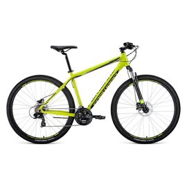 Горный велосипед FORWARD APACHE 29" 3.0 disc 2020, Вариант УТ-00203598: Рама: 17" (Рост: 175 - 180 cm), Цвет: желтый/черный, изображение  - НаВелосипеде.рф