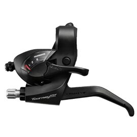 Шифтер с тормозной ручкой Shimano Tourney TX800, левый, 3 скорости, 1800 мм, черный, ESTTX800LBL, изображение  - НаВелосипеде.рф