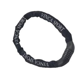 Велосипедный замок Vinca Sport, цепь, кодовый, тканевая-оболочка, 6 х 900мм, черный, VS 732 black, изображение  - НаВелосипеде.рф