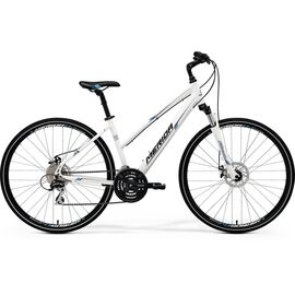 Горный велосипед Merida Crossway 100 Lady 2017, Вариант УТ-00037379: Рама: 42cm (Рост: 170 - 175 cm), Цвет: бело-черный , изображение  - НаВелосипеде.рф