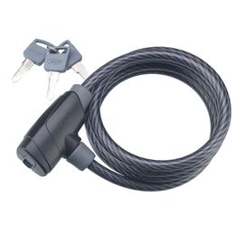 Велосипедный замок BBB PowerSafe, тросовый, на ключ, 12 x 1500 мм, черный, BBL-31, изображение  - НаВелосипеде.рф