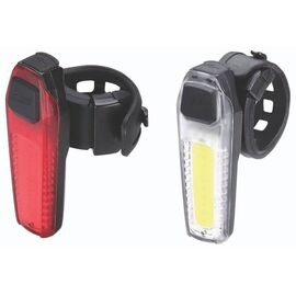 Комплект фонарей BBB SignalCombo, желтый+красный, светодиодные, подзарядка через USB, BLS-83, изображение  - НаВелосипеде.рф