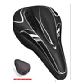 Накладка гелевая на седло Vinca sport, 270*180мм, 200гр, черно/белый, XD 05 black/white, изображение  - НаВелосипеде.рф