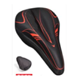 Накладка гелевая на седло Vinca sport, 270*180мм, 200гр, черно/красная, XD 05 black/red, изображение  - НаВелосипеде.рф