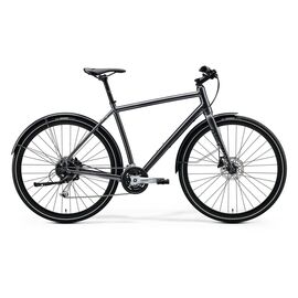 Городской велосипед Merida Crossway Urban 100 28" 2020, Вариант УТ-00190099: Рама: L 55 cm (Рост: 175 - 180 cm), Цвет: серо-черный , изображение  - НаВелосипеде.рф