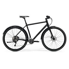 Городской велосипед Merida Crossway Urban XT Edition 28" 2020, Вариант УТ-00190106: Рама: L 55 cm (Рост: 175 - 180 cm), Цвет: матовый черно-серебристый , изображение  - НаВелосипеде.рф