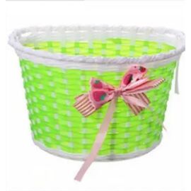 Велокорзина Forward, детская, 14"-18", передняя, с бантиком, зелёный, TTXG0852bGREEN, изображение  - НаВелосипеде.рф