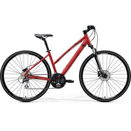 Городской велосипед Merida Crossway 20-D Lady 700C 2020, Вариант УТ-00204606: Рама: L(54cm) (Рост: 165-180см), Цвет: MattX'MasRed/Black/DarkRed, изображение  - НаВелосипеде.рф