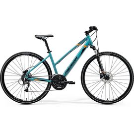 Городской велосипед Merida Crossway 40 Lady 700C 2020, Вариант УТ-00204622: Рама: L(54cm) (Рост: 165-180см), Цвет: GlossyTeal/Black/Orange, изображение  - НаВелосипеде.рф