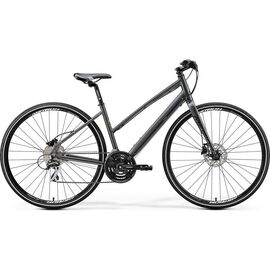 Городской велосипед Merida Crossway Urban 20-D Lady Fed 700C 2020, Вариант УТ-00204642: Рама: L(54cm) (Рост: >165см), Цвет: DarkSilver/Lime , изображение  - НаВелосипеде.рф