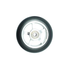 Колесо для трюкового самоката 100мм, AL6061/ полиуретан, серебристое, GDWH-06, изображение  - НаВелосипеде.рф